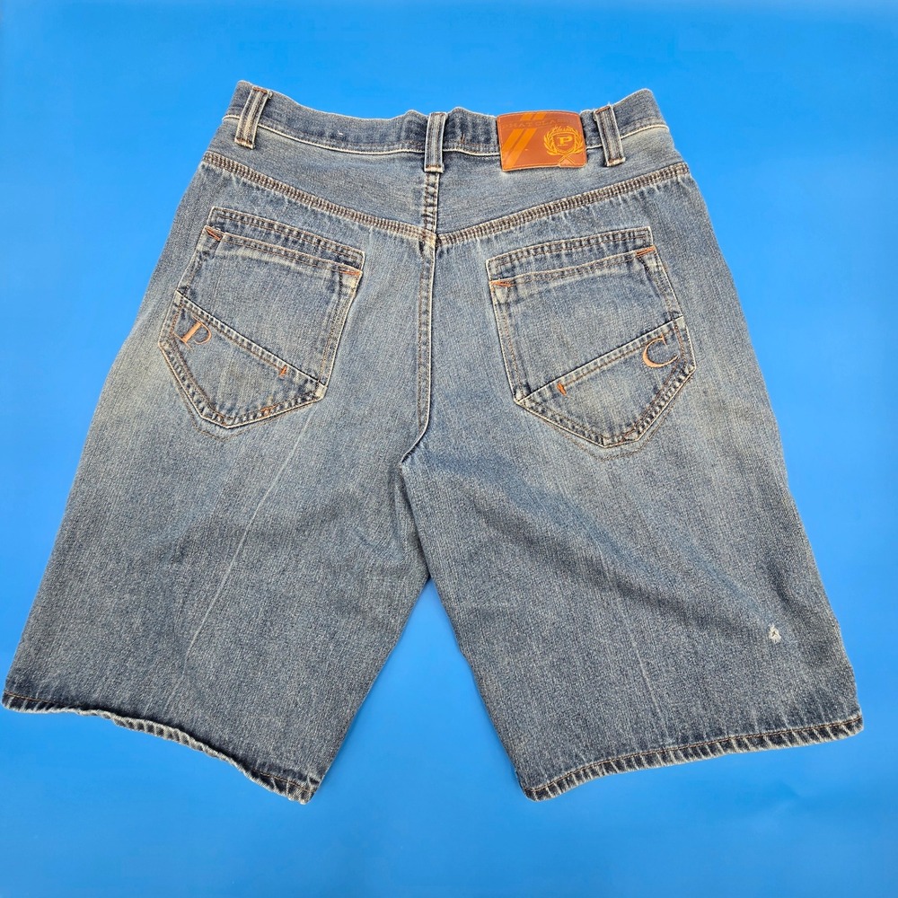 Phat Classic Original Mens Baggy Denim Shorts‎ Blue Y2K Jorts Streetwear 36